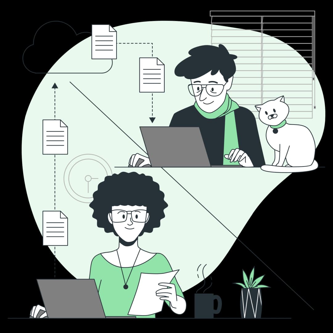 Person working at desk